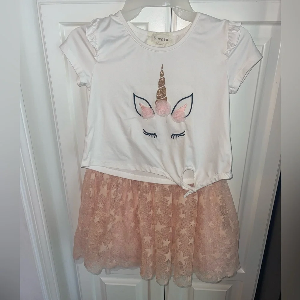 Between Girls Two piece Set skirt Shirt‎ Unicorn 10/12 fits 7/8